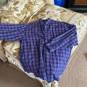Purple plaid shirt